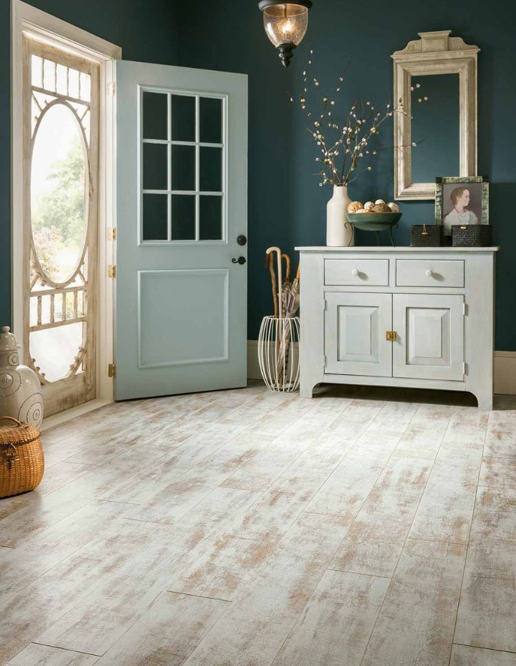 wood look laminate flooring in a Ocean City entryway