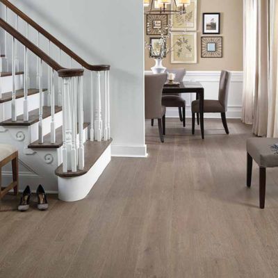 wood look laminate flooring in a DE entryway